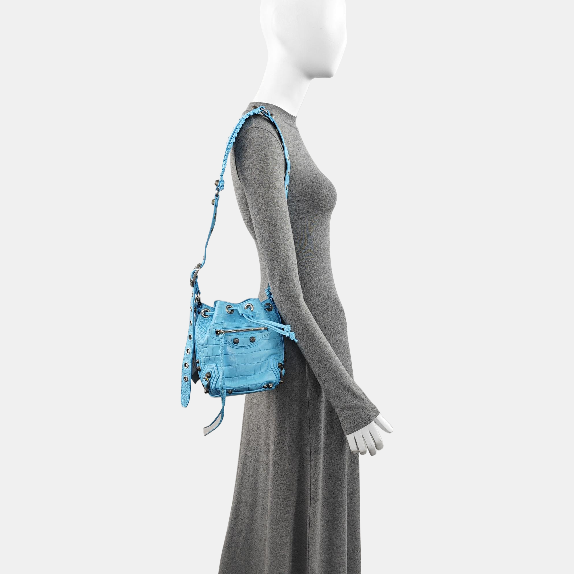 Le Cagole Mini Calfskin Blue