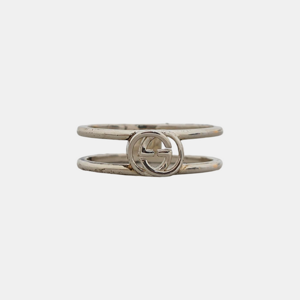 Interlocking G 925 Sterling Silver Ring EU 54
