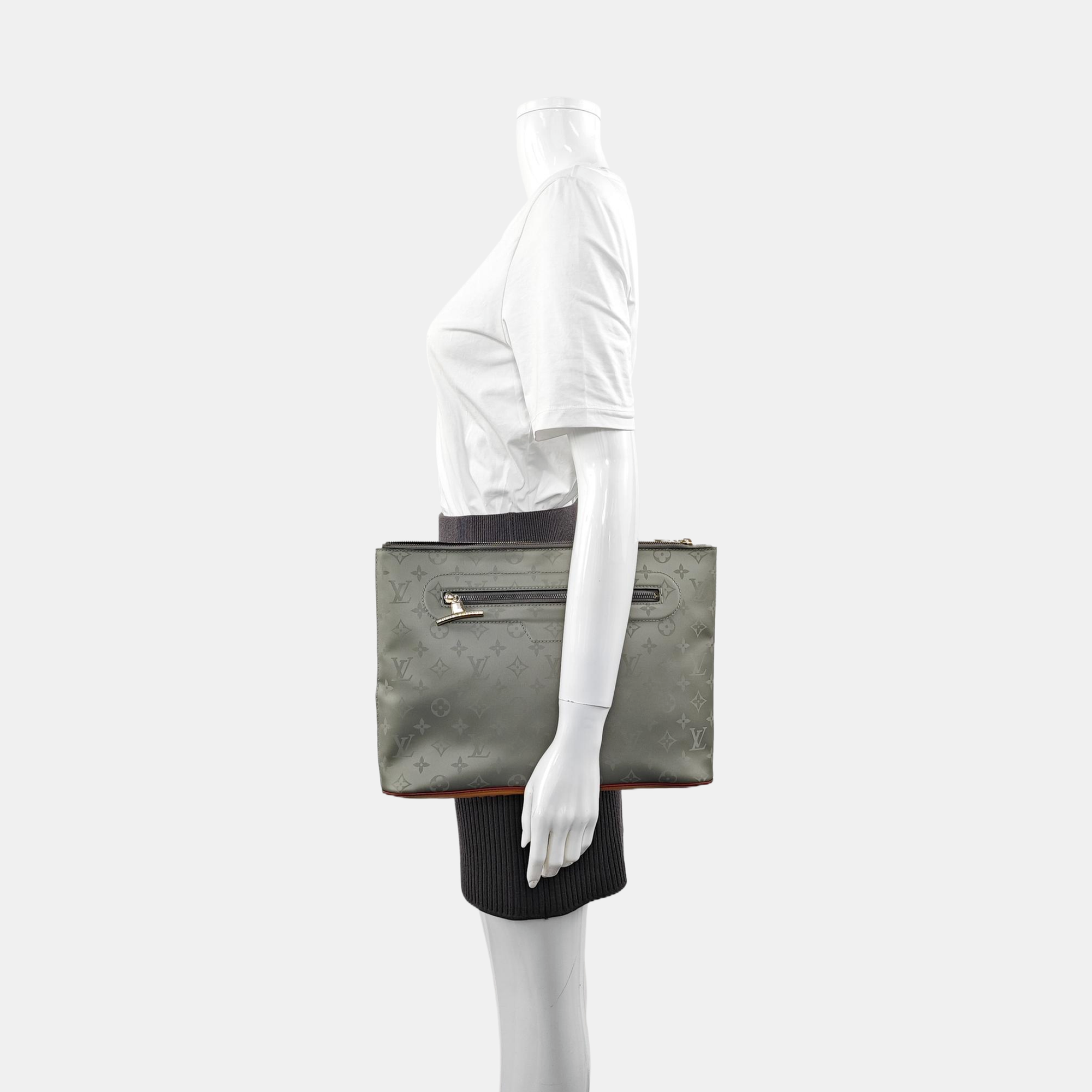 Monogram Coated Canvas Gray