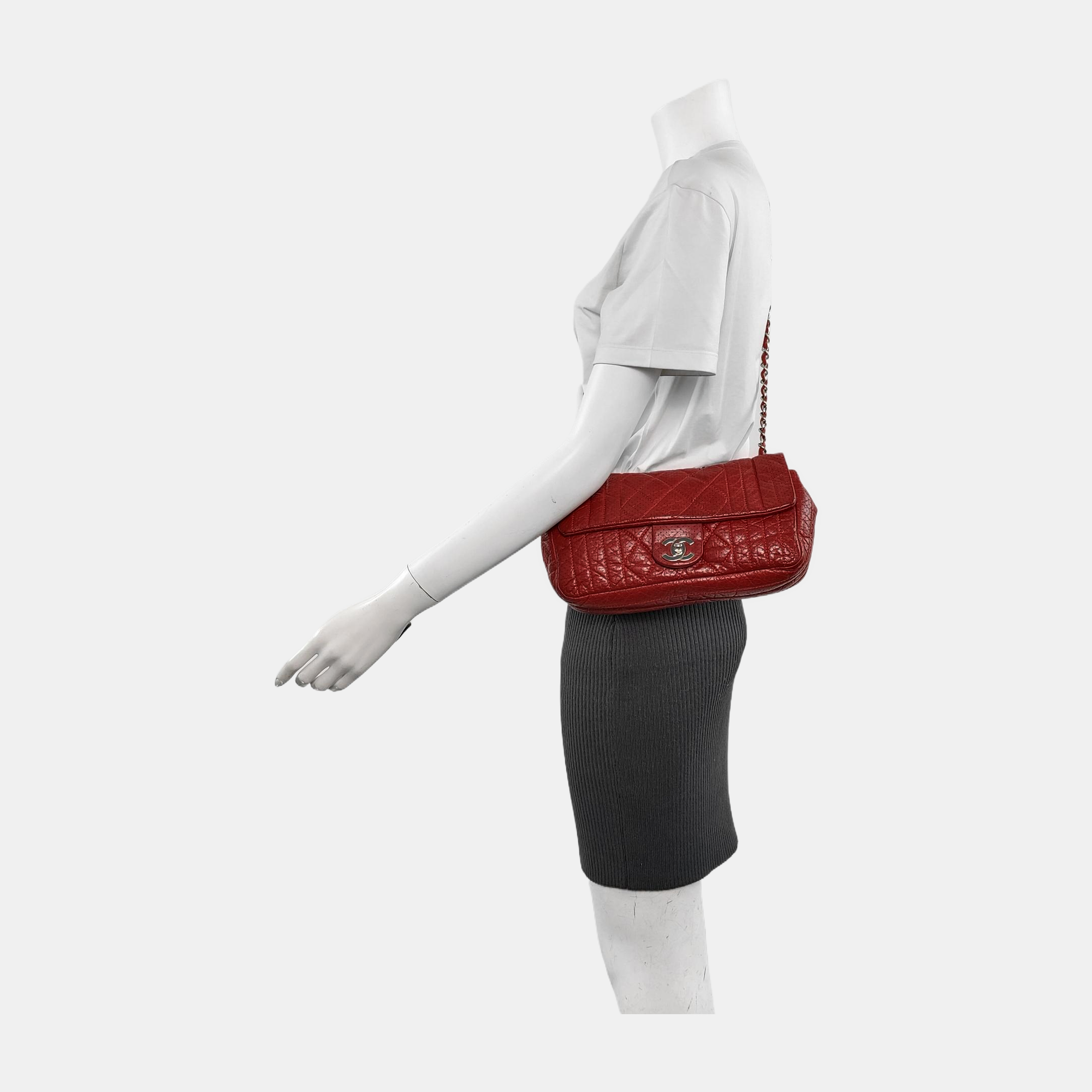 Quilted Calfskin Red