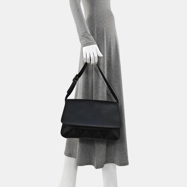 Nylon Shoulder Bag Black