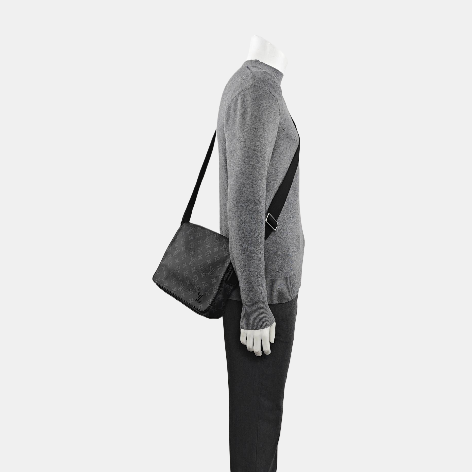 DISTRICT PM Monogram Coated Canvas Gray