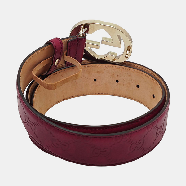 Leather Belt Purple