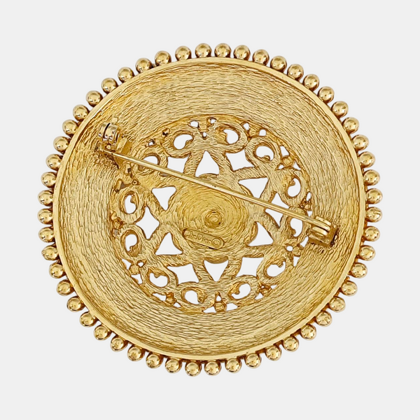 Metal Gold Brooch