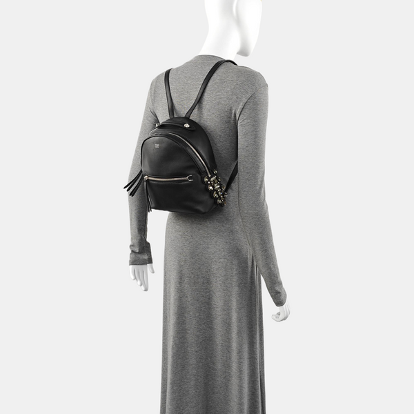 Authenticated pre-owned  By The Way Calfskin Black - Backpack at Looply