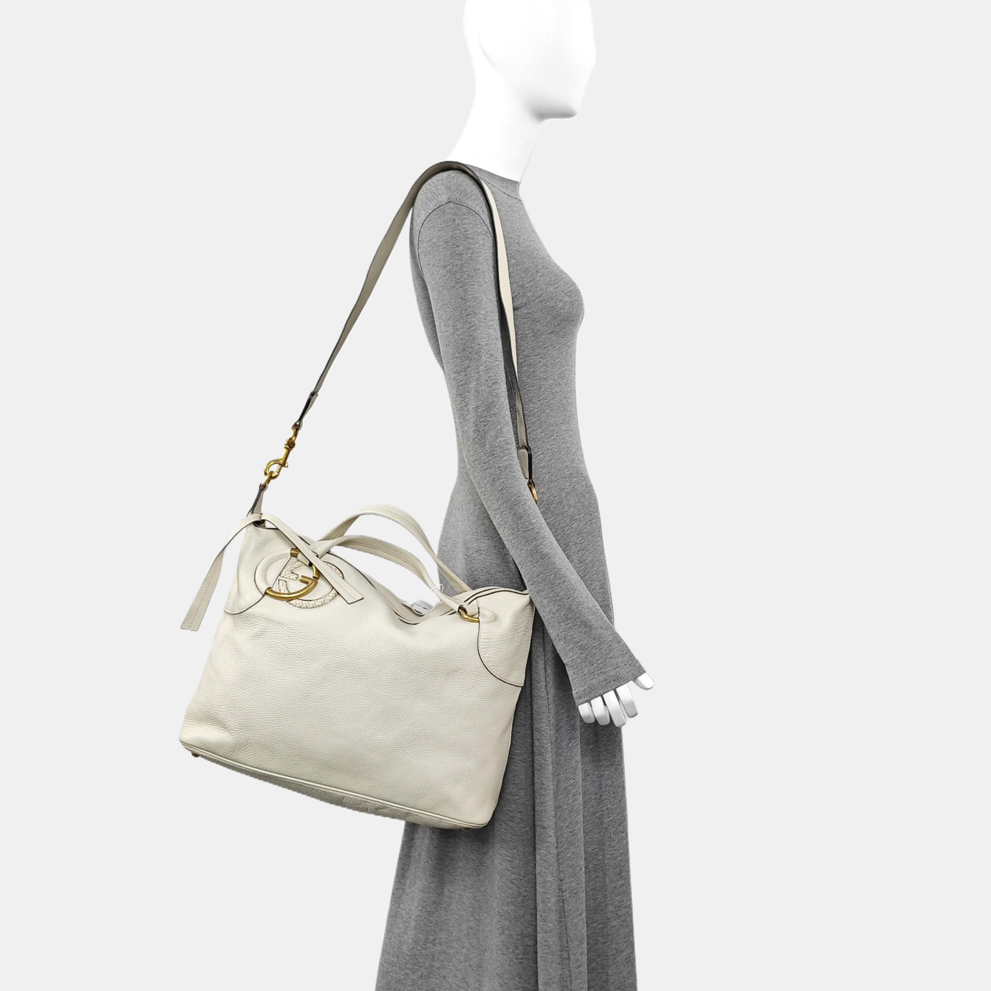 Calfskin Shoulder Bag White