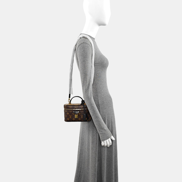 Vanity Chain Pouch Monogram Coated Canvas Brown
