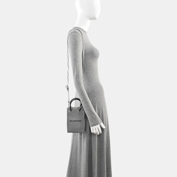 Shopping Bag Calfskin Gray