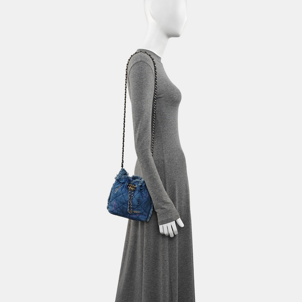 Quilted Denim Blue