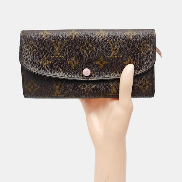 EMILIE Monogram Coated Canvas Brown Wallet