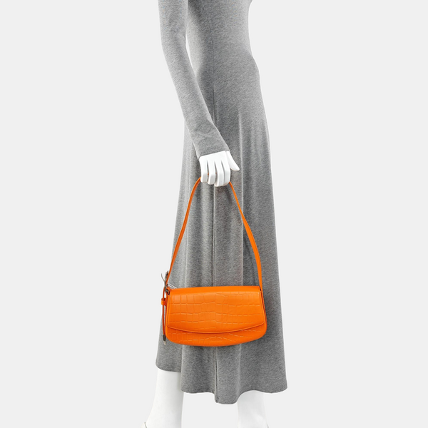 Calfskin Shoulder Bag Orange