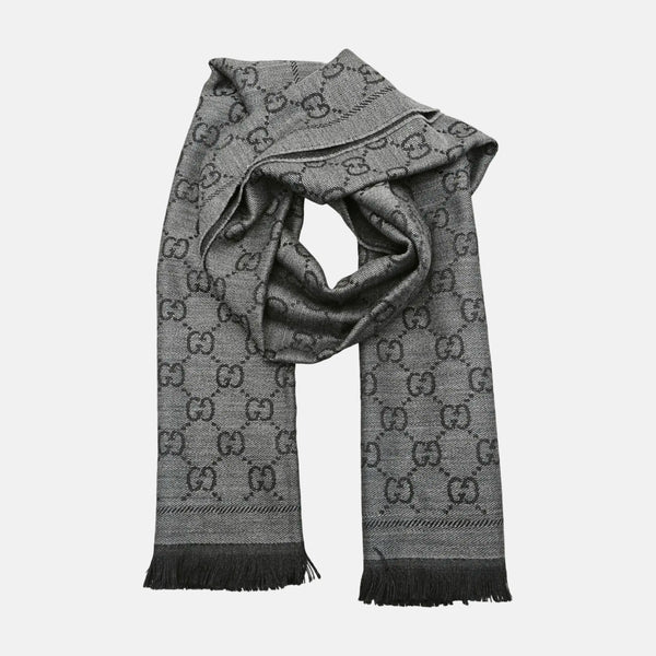 Bufanda de lana gris