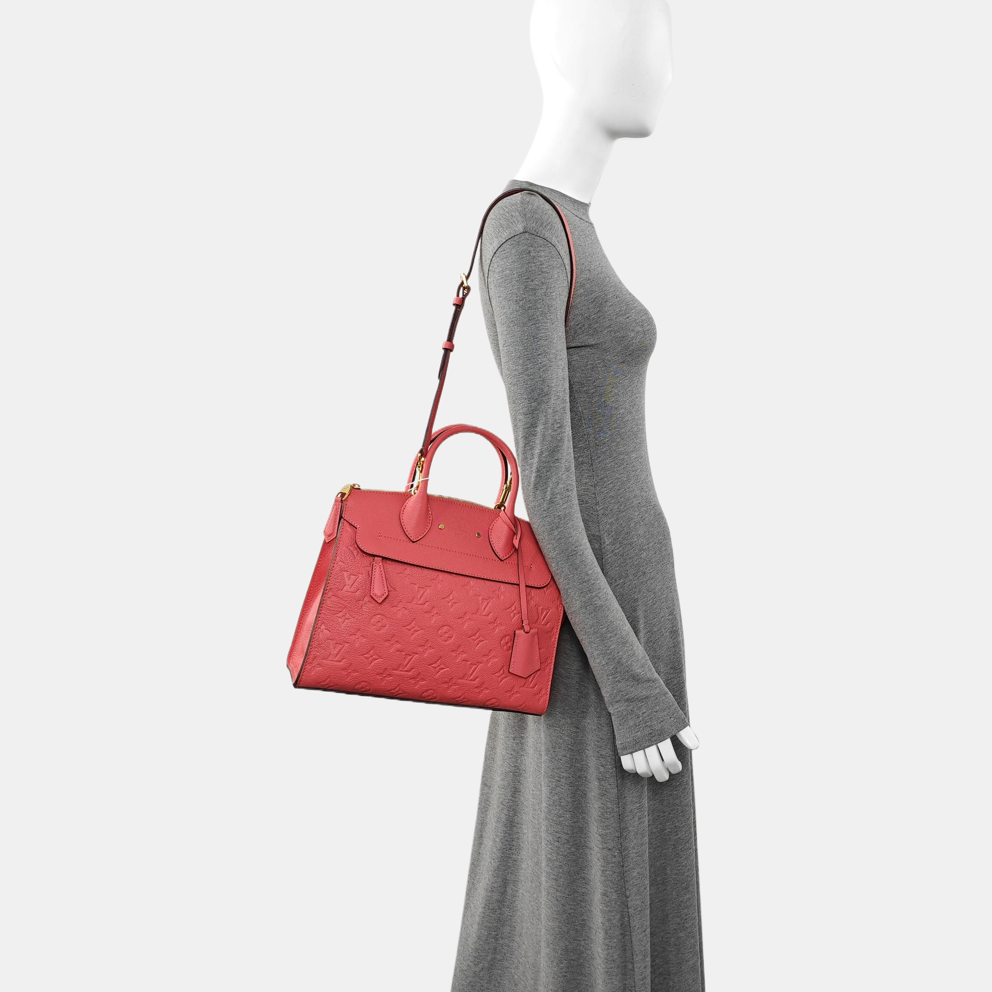PONNEUF MM Monogram Calfskin Pink