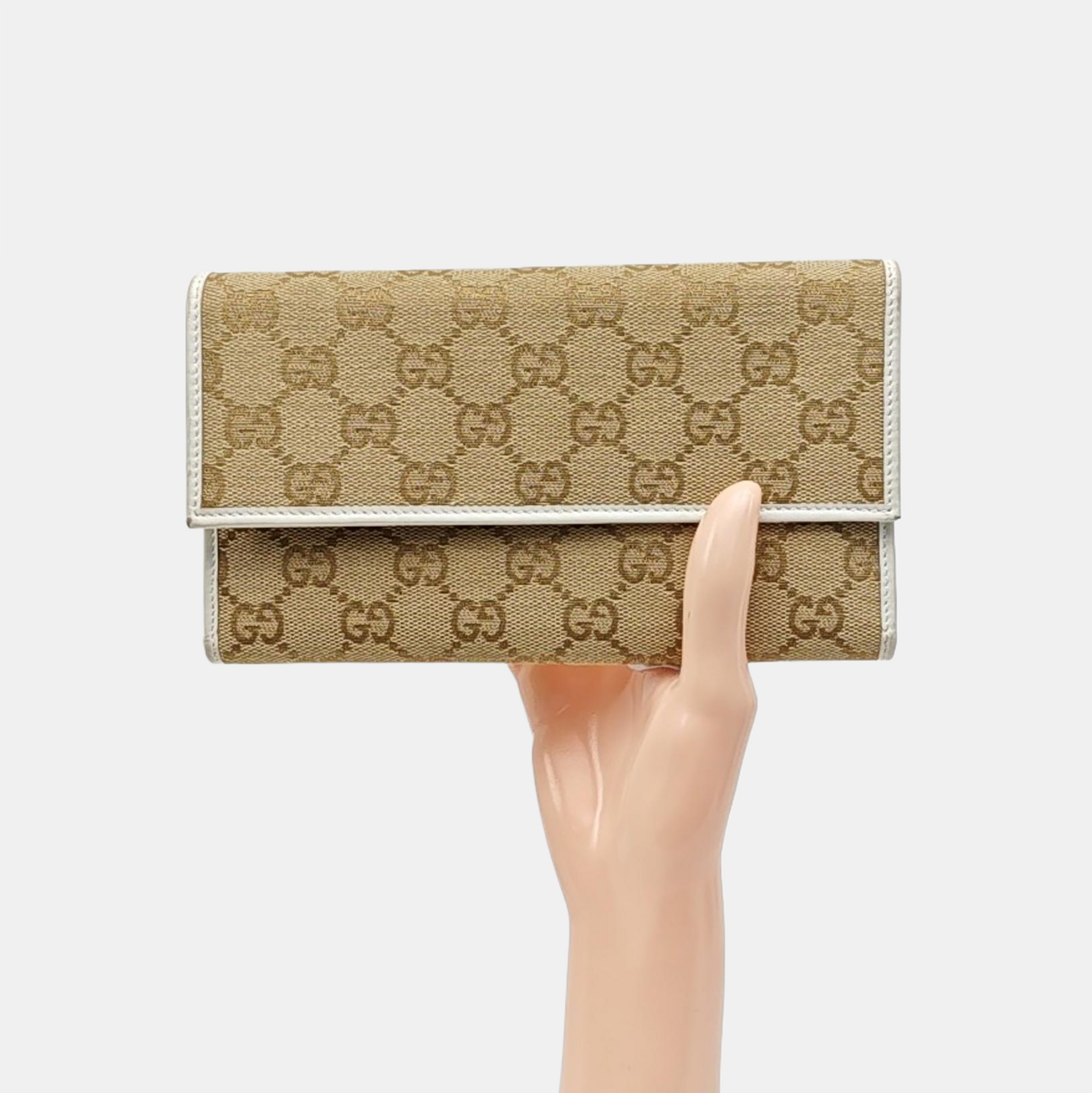 Monogram Canvas Wallet Beige