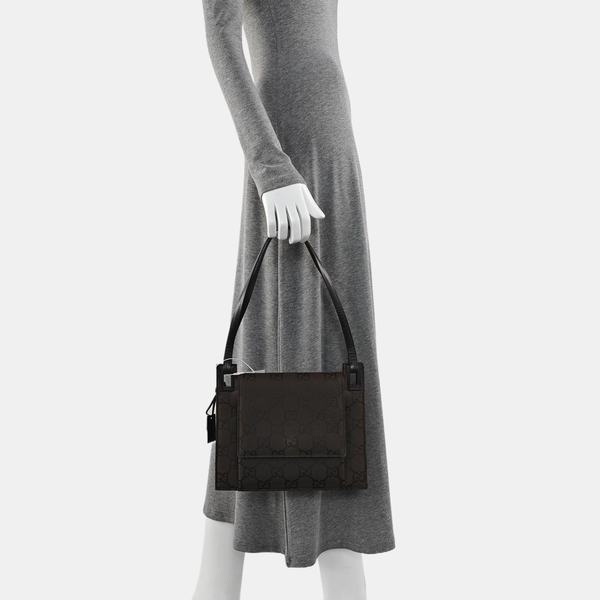 Monogram Canvas Tote Bag Brown