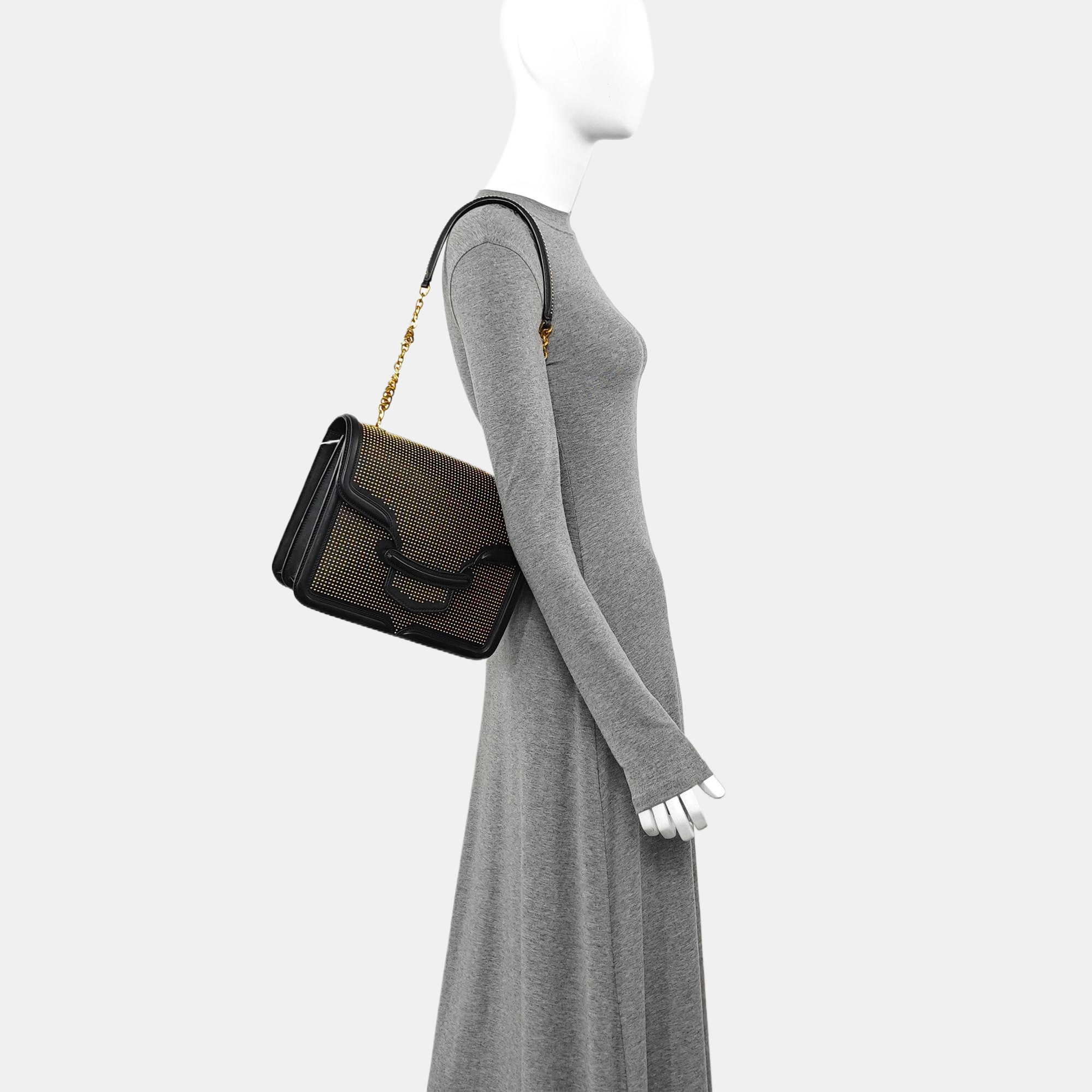 Calfskin Shoulder Bag Black