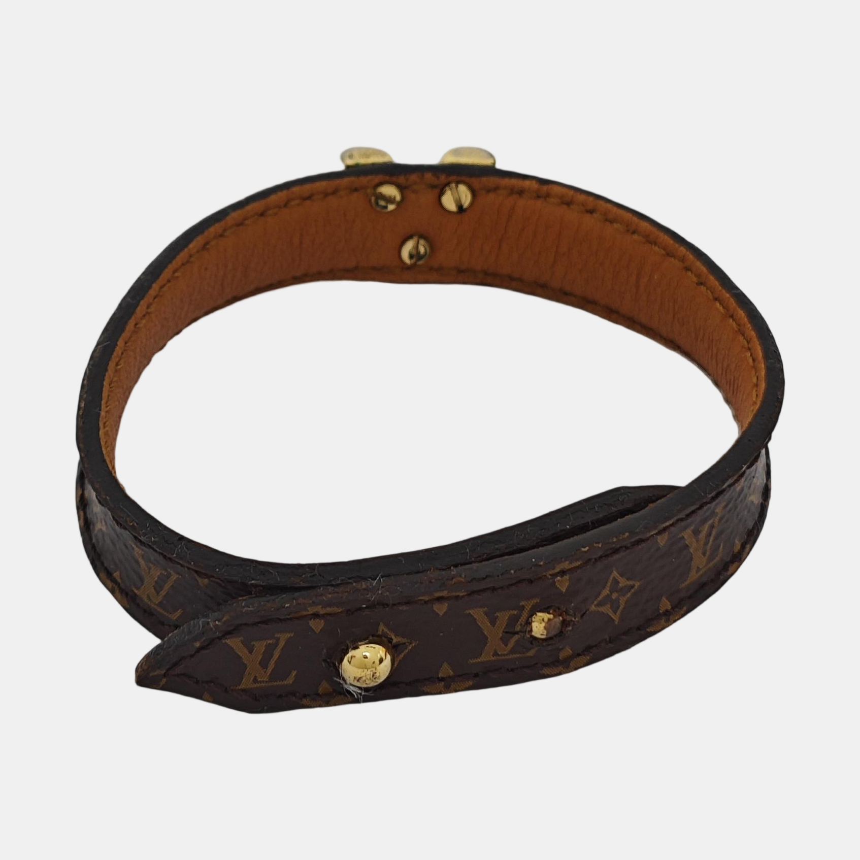ESSENTIAL V Leather Brown Bangle
