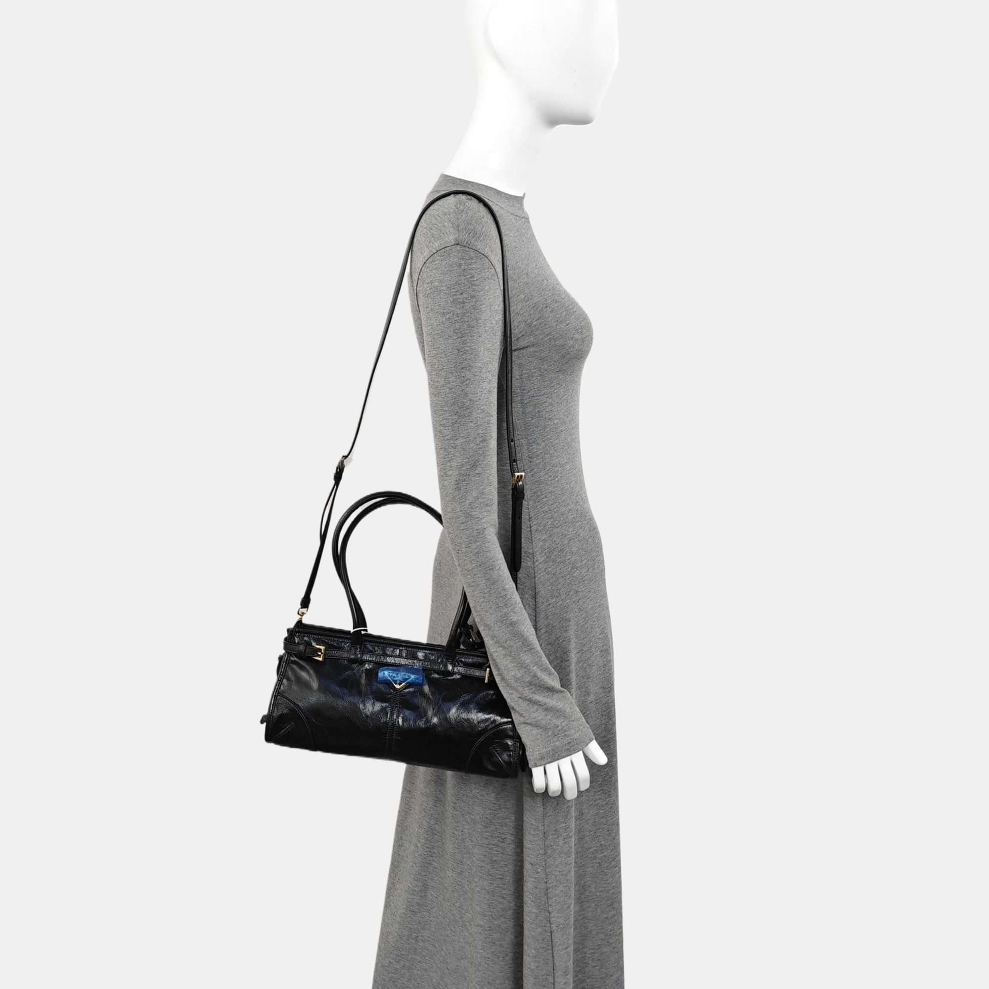 Bonnie Medium Patent Leather Black