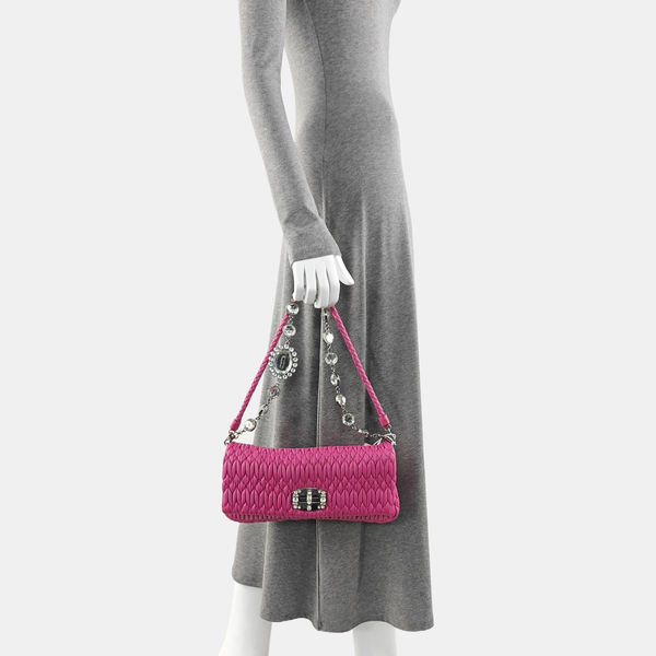 Crystal Quilted Lambskin Pink