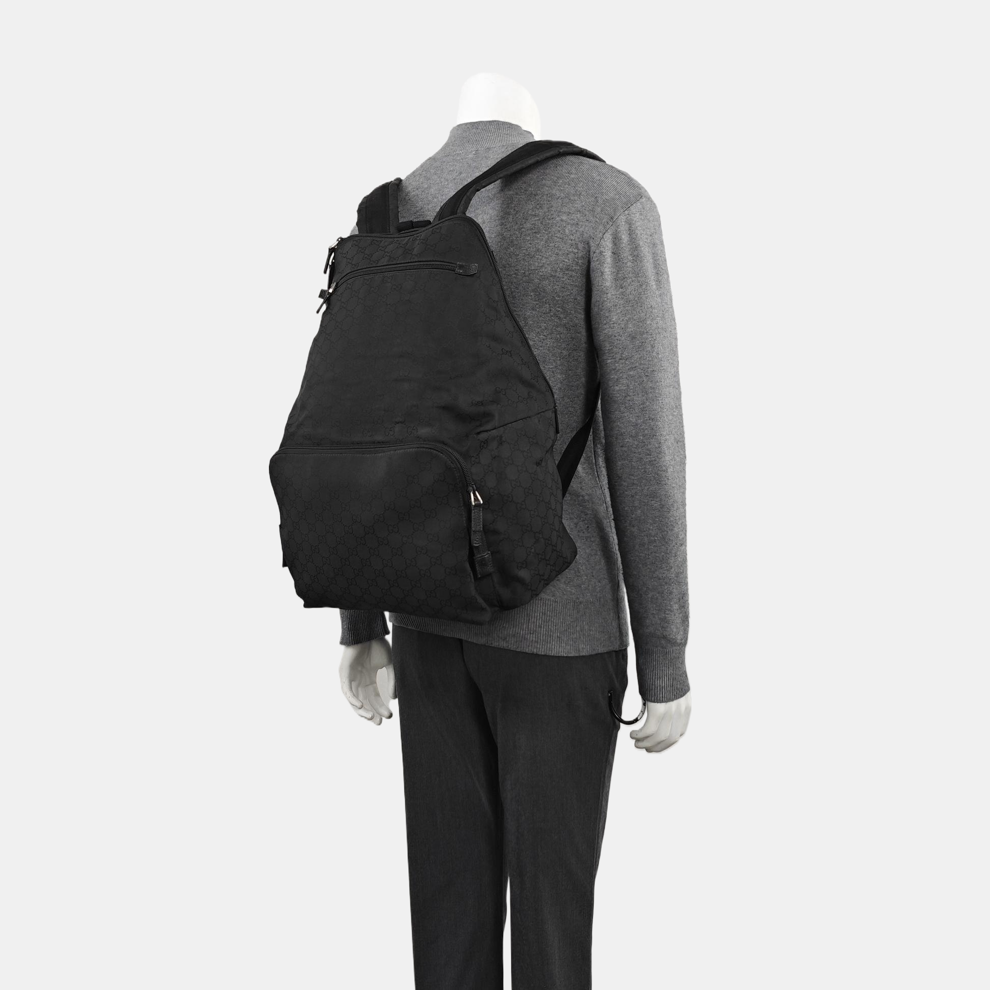 Monogram Canvas Backpack Black