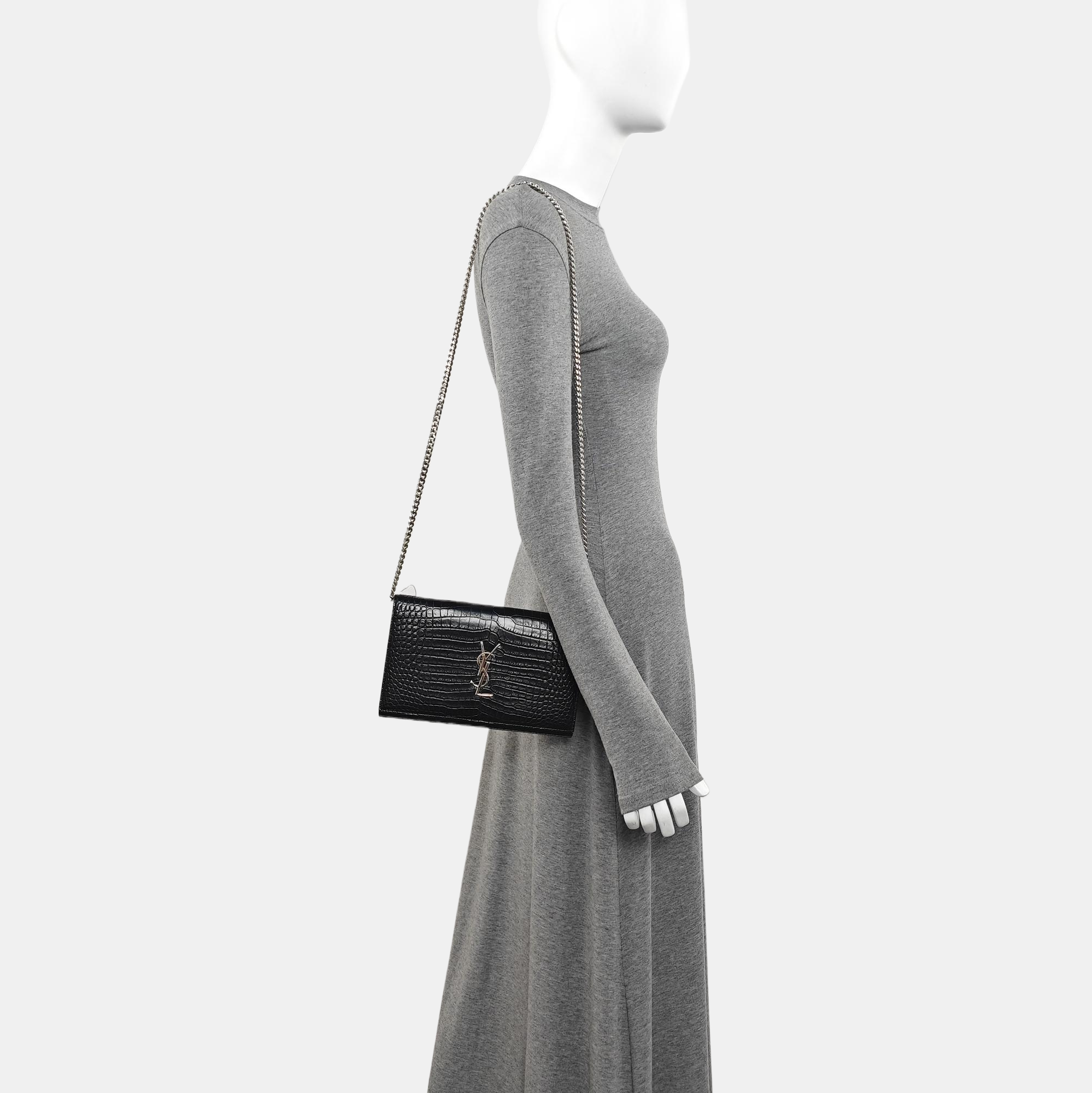 Calfskin Shoulder Bag Black
