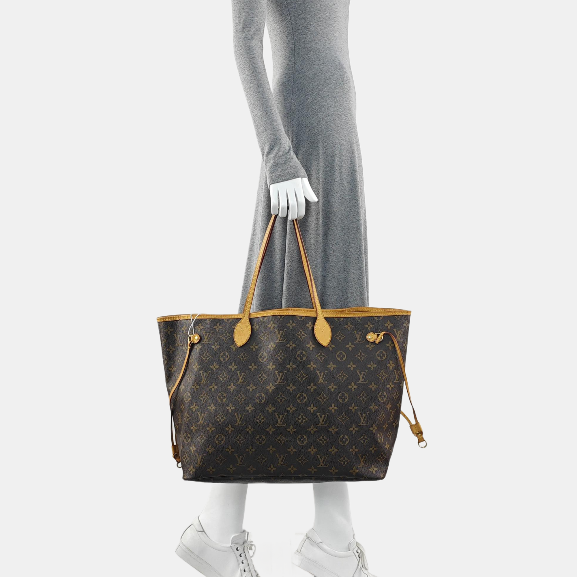 NEVERFULL GM Monogram Coated Canvas Brown