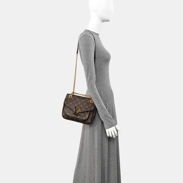 PASSY Monogram Coated Canvas Brown