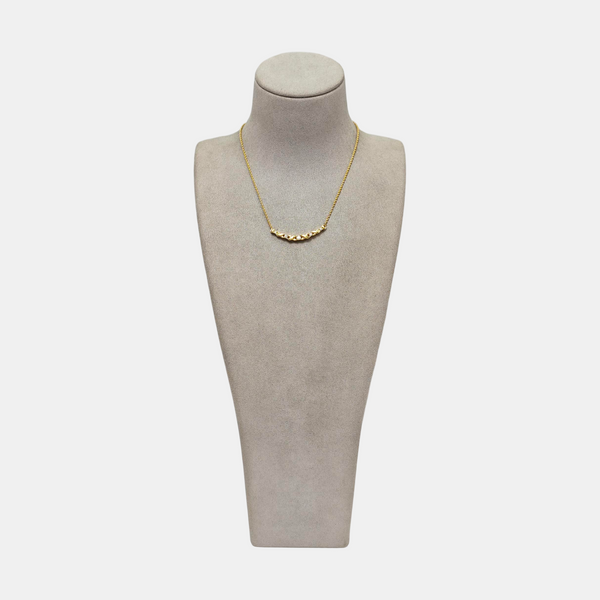 Twist Round Metal Gold Necklace