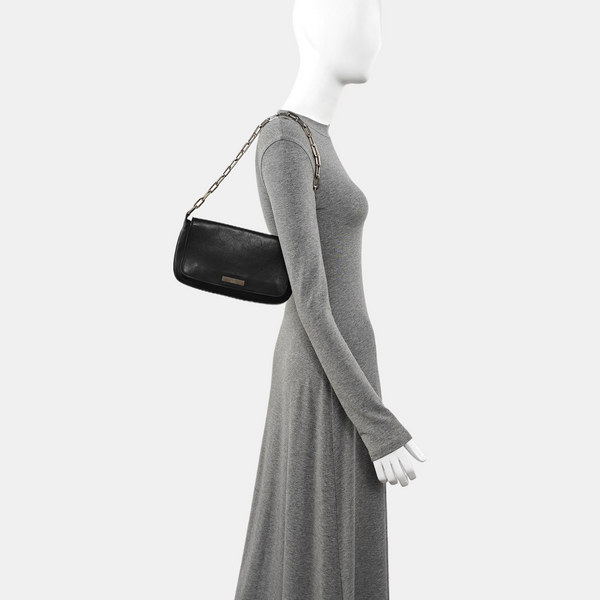 Calfskin Shoulder Bag Black