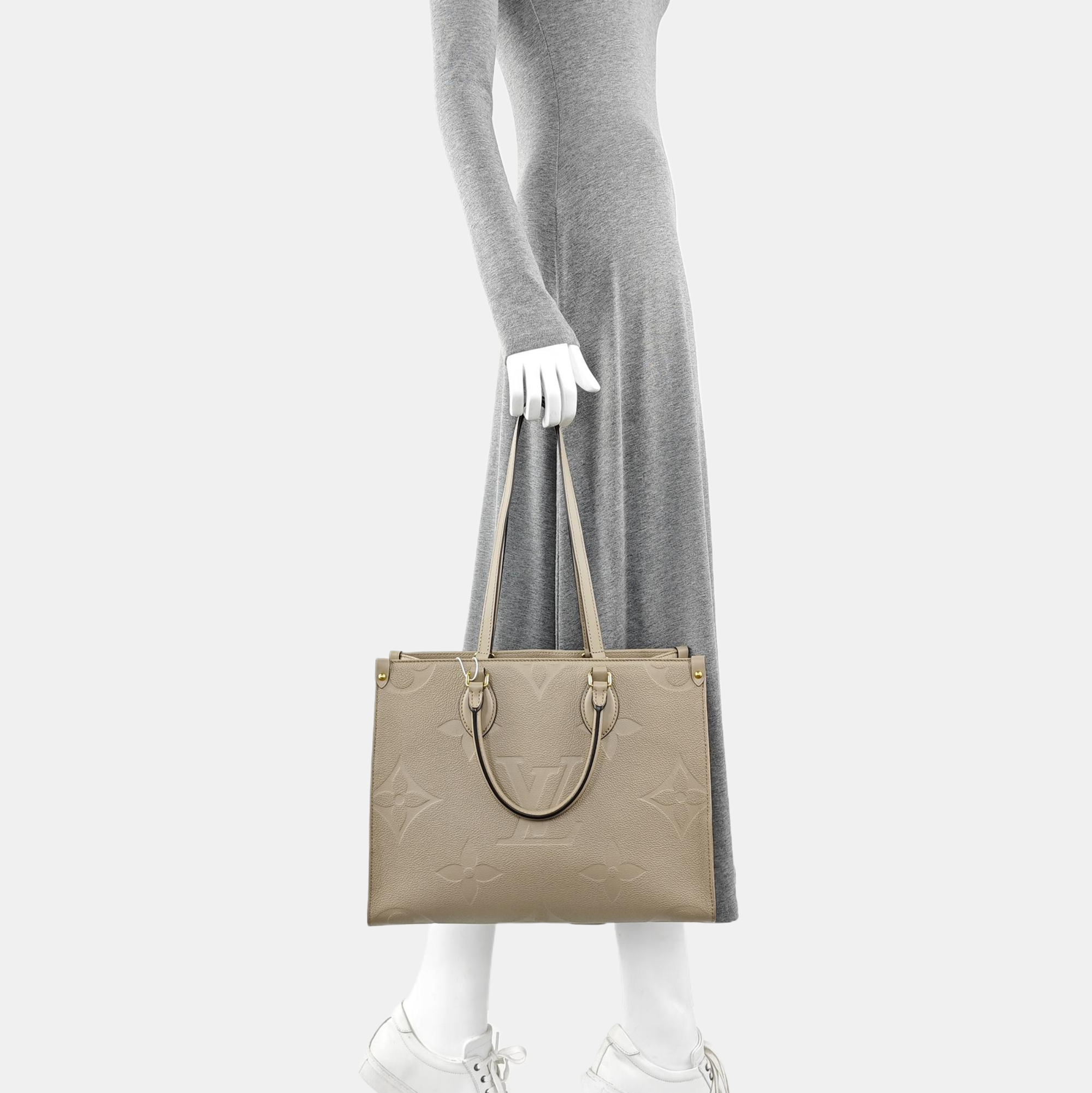 ONTHEGO MM Monogram Calfskin Gray