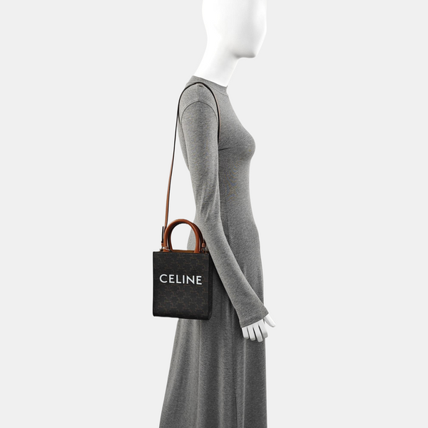 CABAS CELINE Mini Coated Canvas Brown