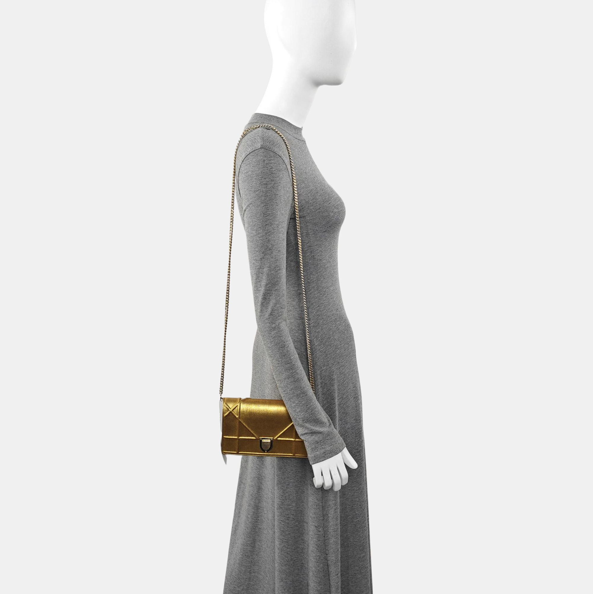 Diorama Cannage Calfskin Gold