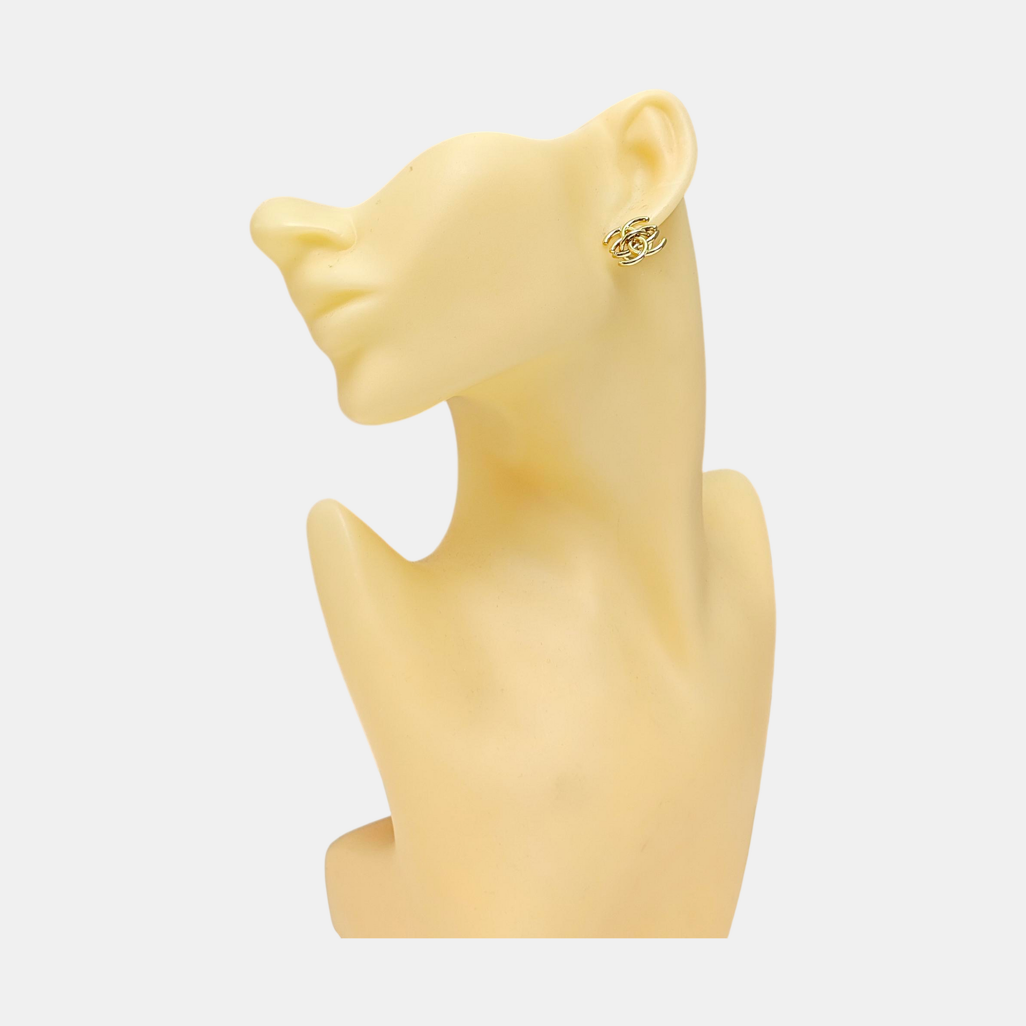 Metal Gold Stud Earrings