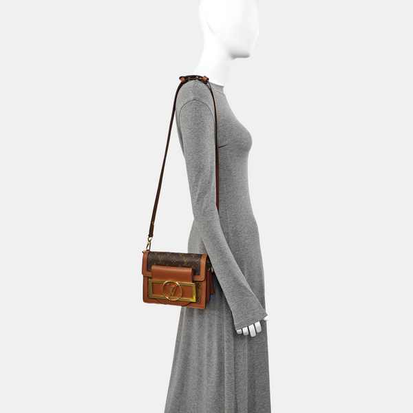 DAUPHINE Mini Monogram Coated Canvas Brown