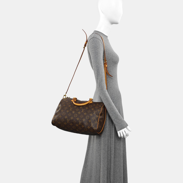 SPEEDY 30 Monogram Coated Canvas Brown