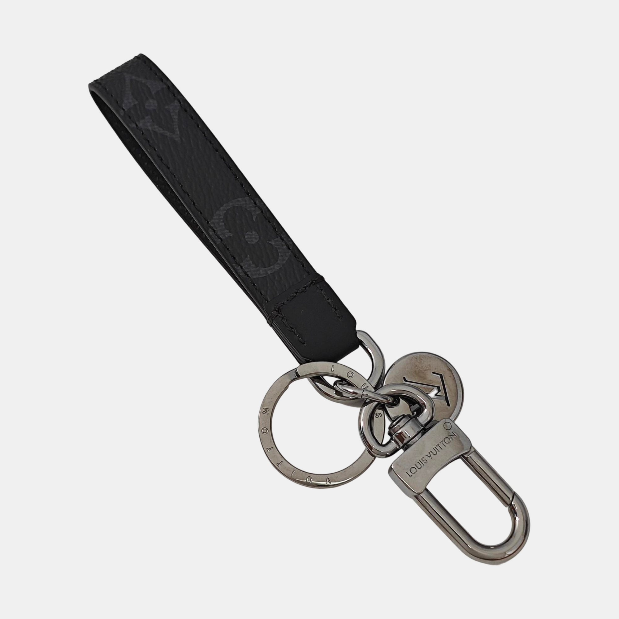 Coated Canvas Bag Charm Black