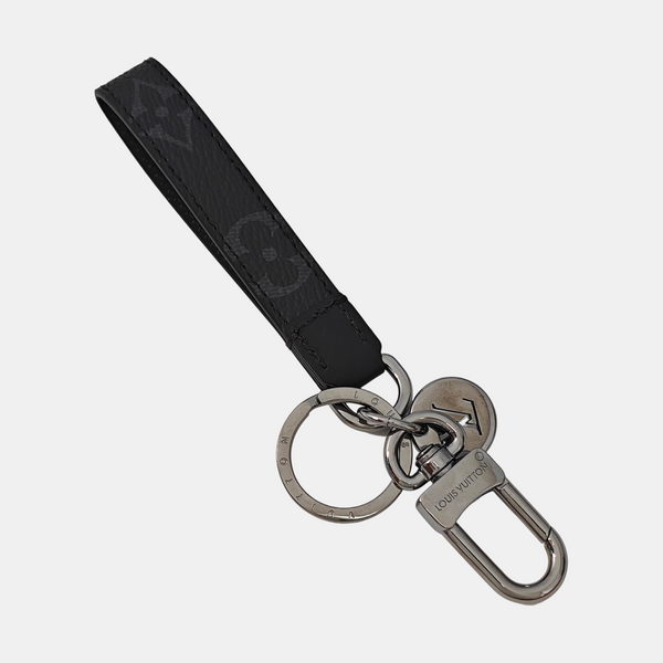 Coated Canvas Bag Charm Black