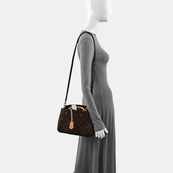 MONTAIGNE BB Monogram Coated Canvas Brown