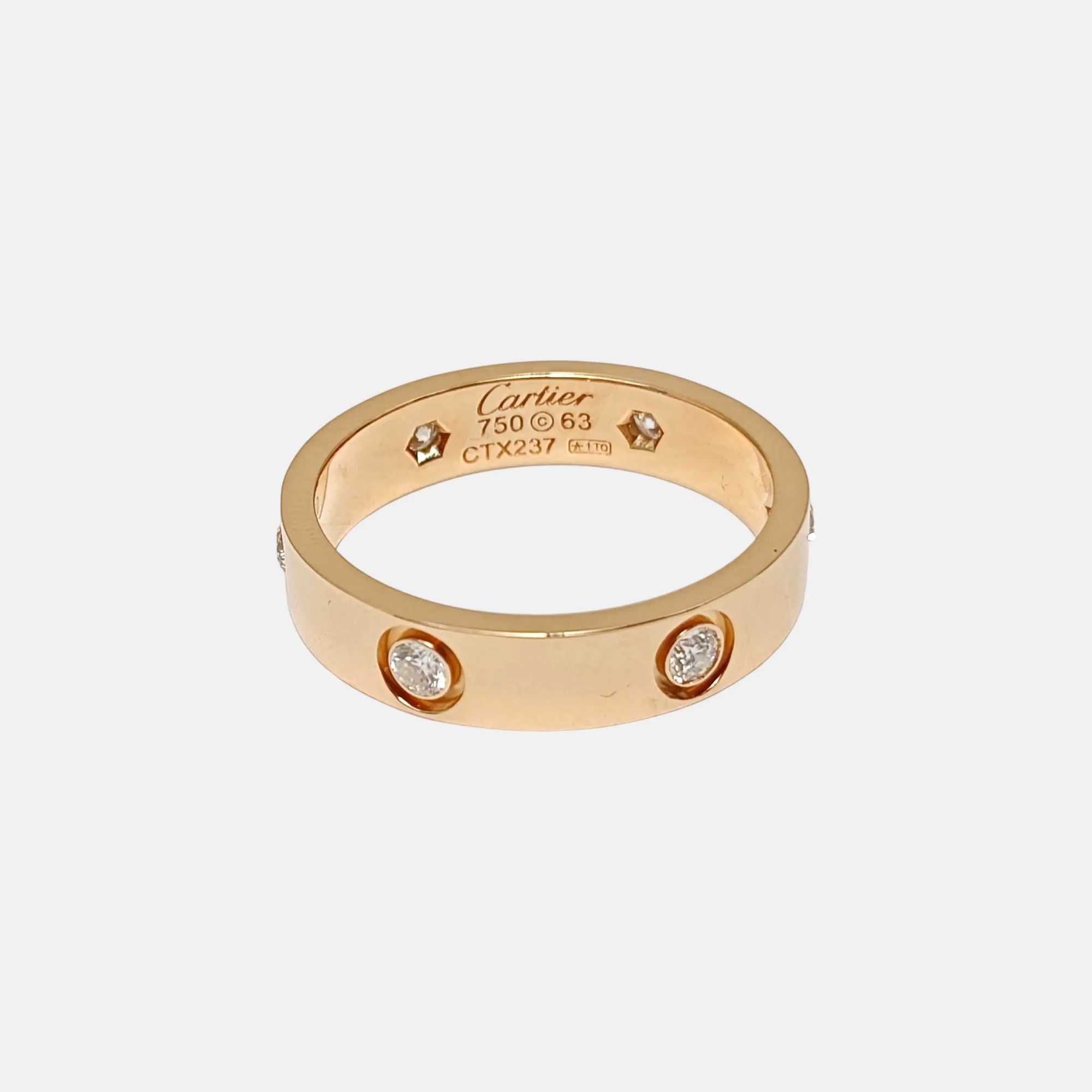 LOVE 18k Rose Gold Ring EU 63