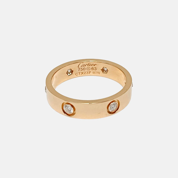 LOVE 18k Rose Gold Ring EU 63