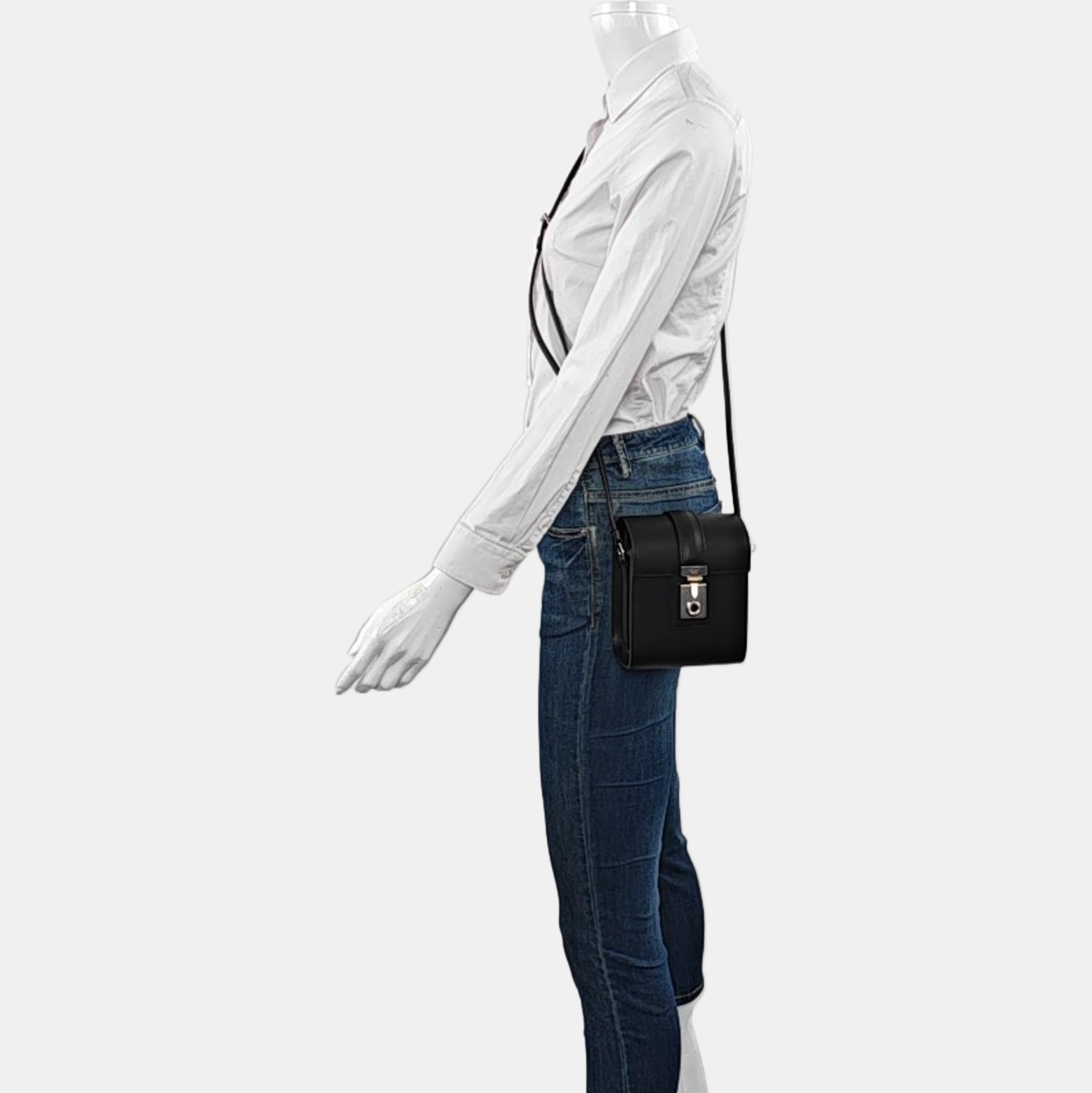 Calfskin Shoulder Bag Black