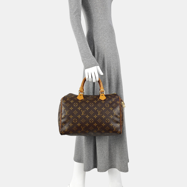 SPEEDY 30 Monogram Coated Canvas Brown