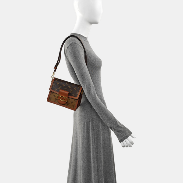 DAUPHINE Mini Monogram Coated Canvas Brown