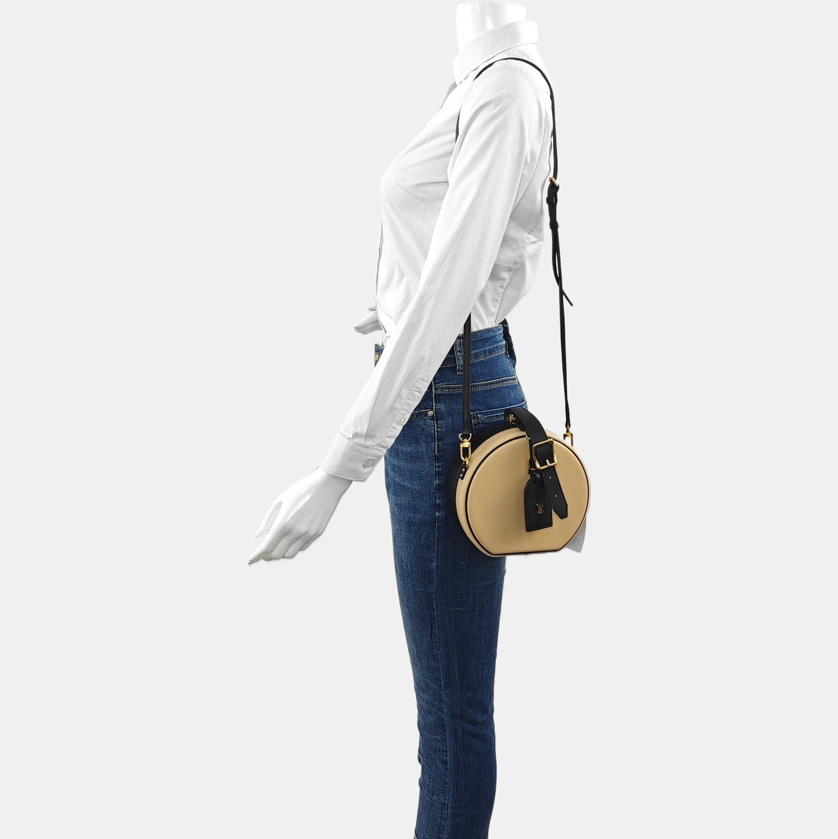 BOITE CHAPEAU PM Calfskin Beige