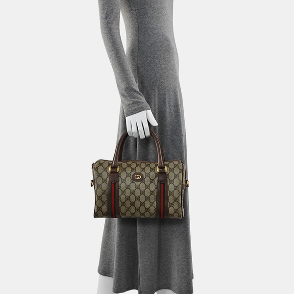 Monogram Coated Canvas Top Handle Bag Beige