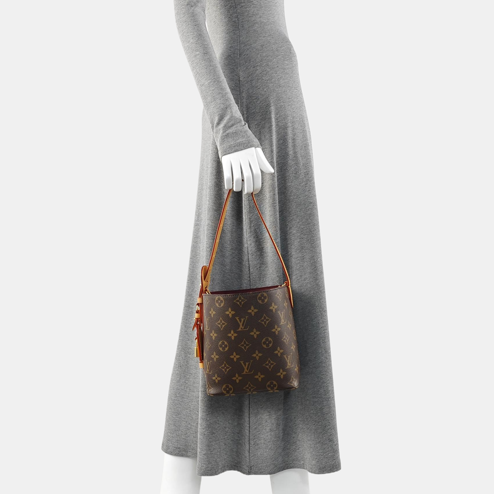 ALL IN BB Monogram Coated Canvas Brown