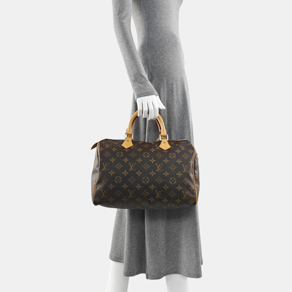 SPEEDY 30 Monogram Coated Canvas Brown