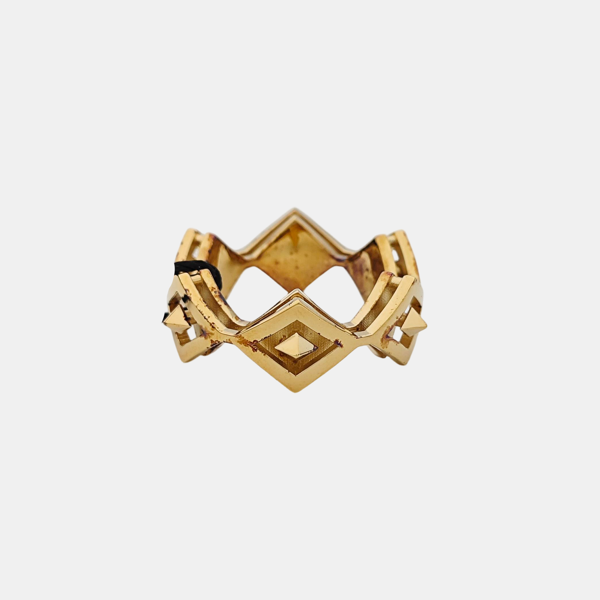 925 Sterling Silver Gold Ring EU 59