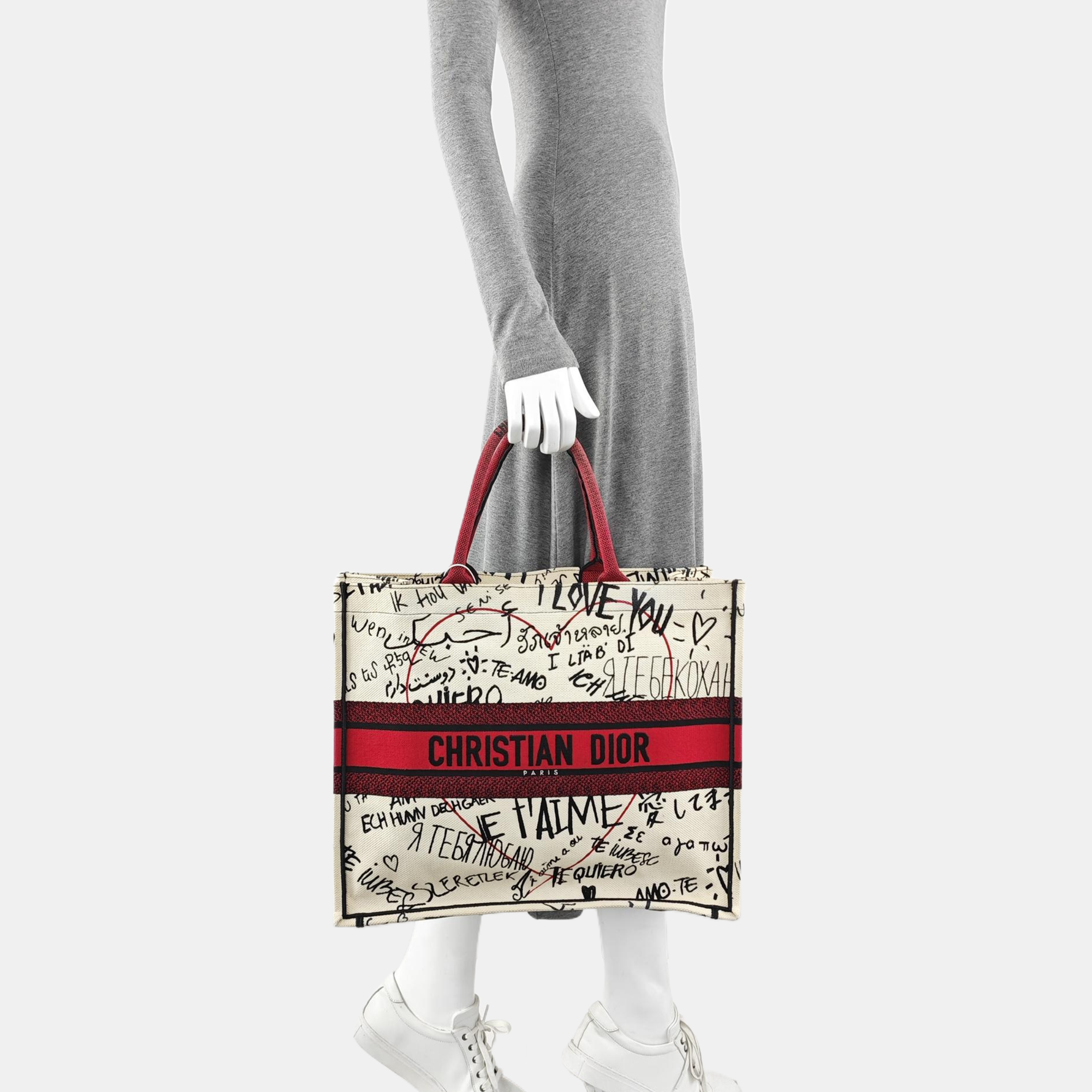 Book Tote Large Canvas White