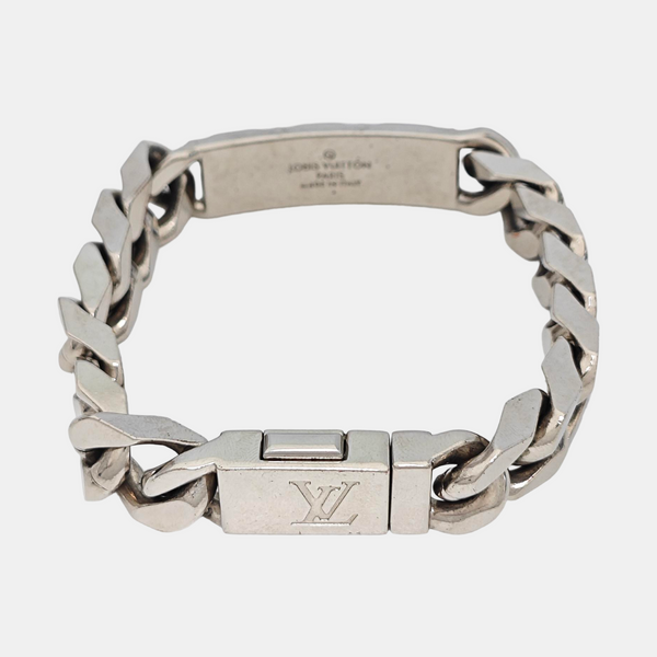 Monogram Metal Silver Bracelet